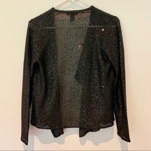 Alfani sheer sequined black sweater